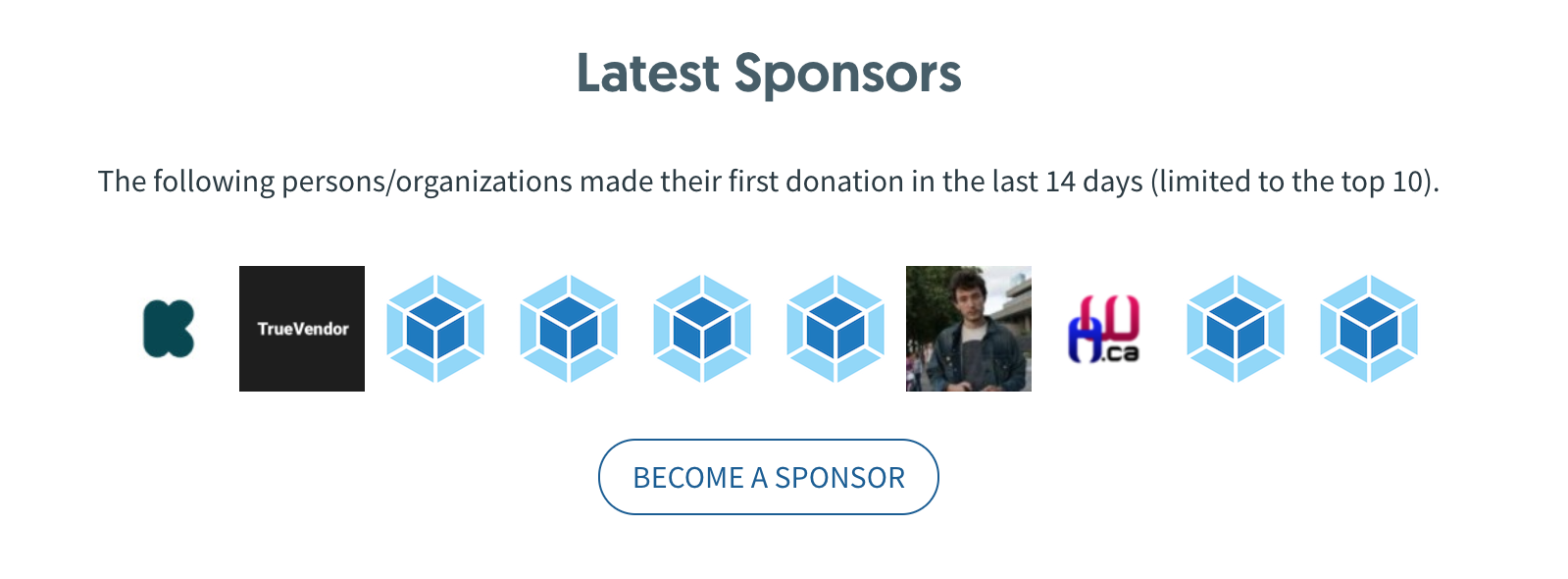 List of webpack's donors on OpenCollective